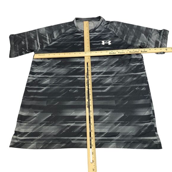 Under armour Tee Shirt Mens Size Medium Gray Tie Dye Heatgear Loose Short Sleeve - Picture 4 of 13